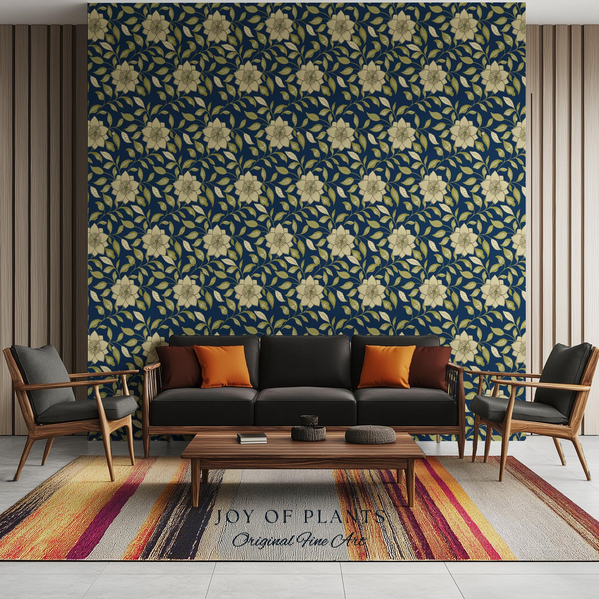 Rich Botanical Sophisticated Wallpaper | Moody Elegance Peel and Stick Wall Art Dark Academia Timeless Traditional Home Renter Friendly