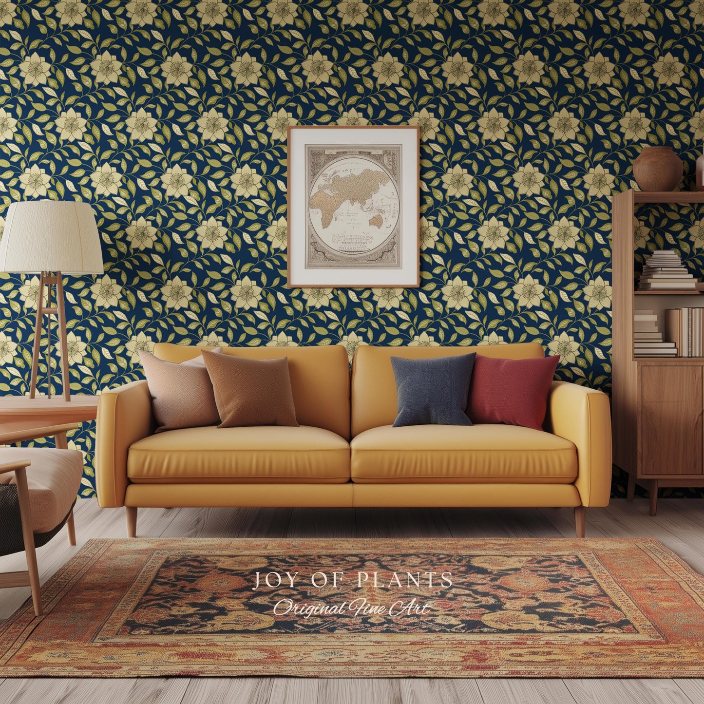 Rich Botanical Sophisticated Wallpaper | Moody Elegance Peel and Stick Wall Art Dark Academia Timeless Traditional Home Renter Friendly
