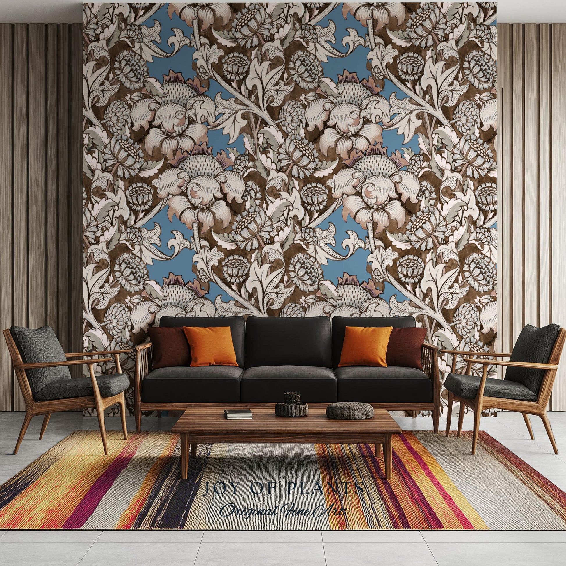 William Morris Maximalist Traditional Wallpaper | Jacobean Botanical English Revival Heritage Bedroom Peel and Stick Floral Grandmillenial
