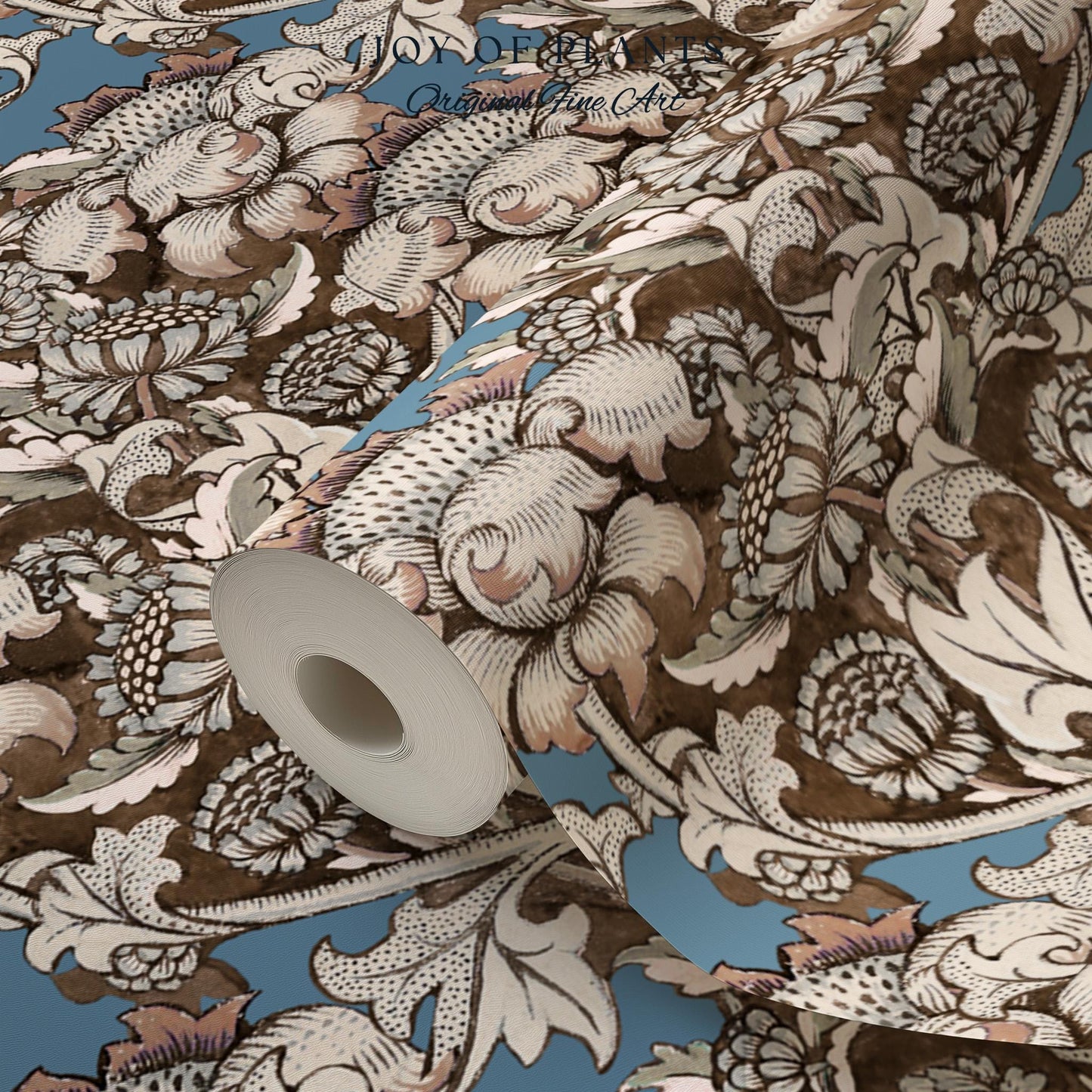 William Morris Maximalist Traditional Wallpaper | Jacobean Botanical English Revival Heritage Bedroom Peel and Stick Floral Grandmillenial