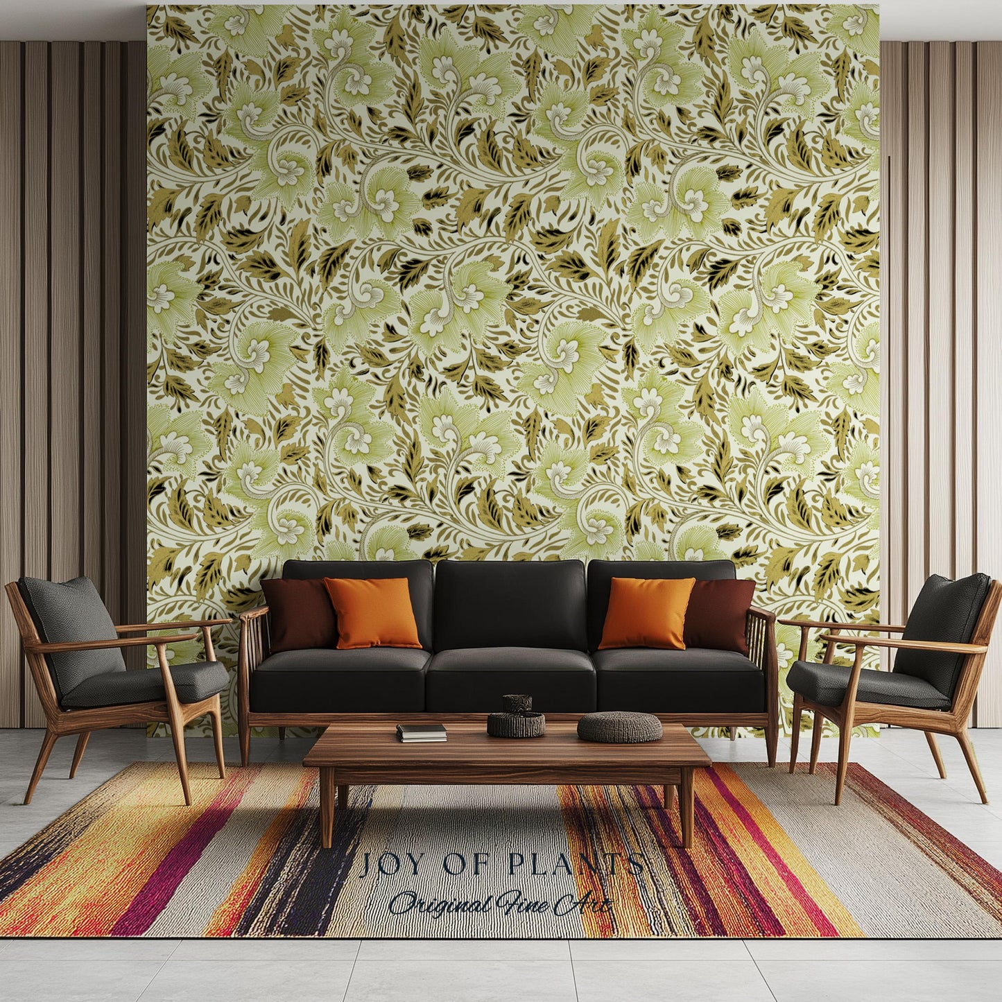 Timeless Olive Green Wallpaper | Refined Cottage Decor Botanical Revival William Morris Peel and Stick Heritage Home Renter Friendly Revival