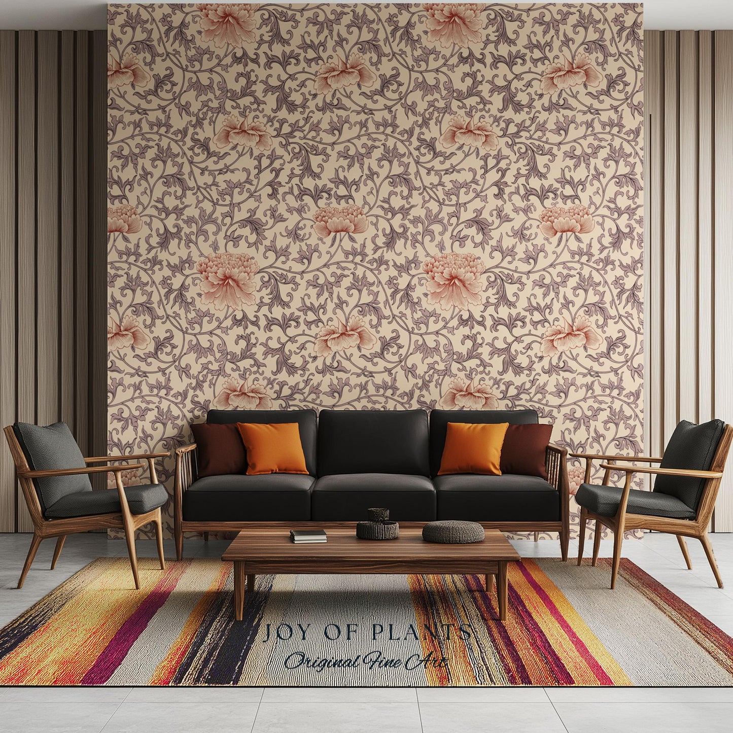 Blush Edwardian Revival Wallpaper | Elevated Pastel William Morris Feminine Maximalism Victorian Floral Peel and Stick Luxury Rococo