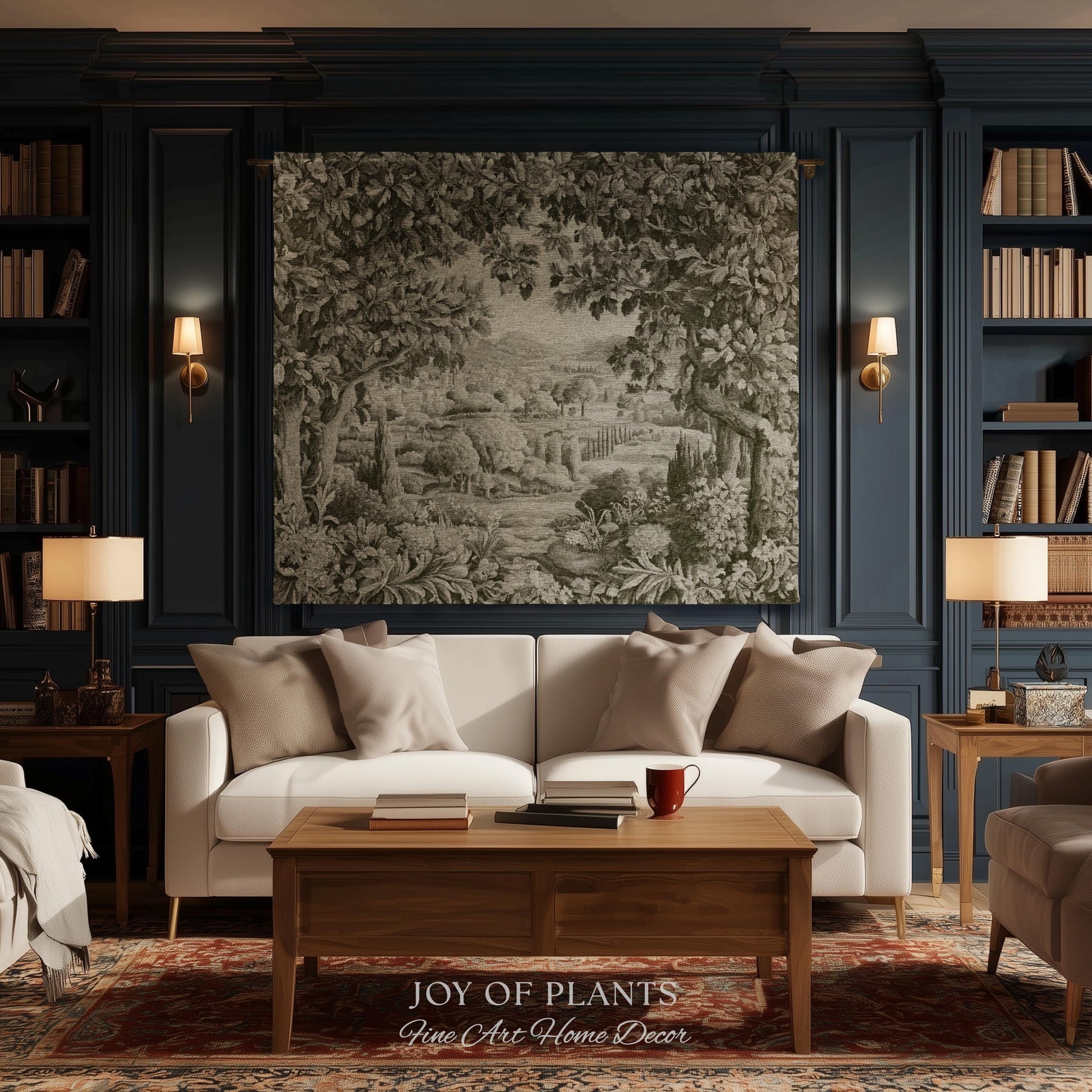Orchard Countryside Verdure Wall Textile | Old Master Art French Scenic European Pastoral Museumcore Tapestry Antique Estate Jacquard Woven