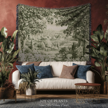 Orchard Countryside Verdure Wall Textile | Old Master Art French Scenic European Pastoral Museumcore Tapestry Antique Estate Jacquard Woven