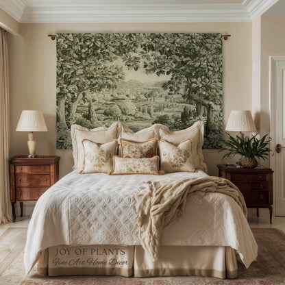Orchard Countryside Verdure Wall Textile | Old Master Art French Scenic European Pastoral Museumcore Tapestry Antique Estate Jacquard Woven