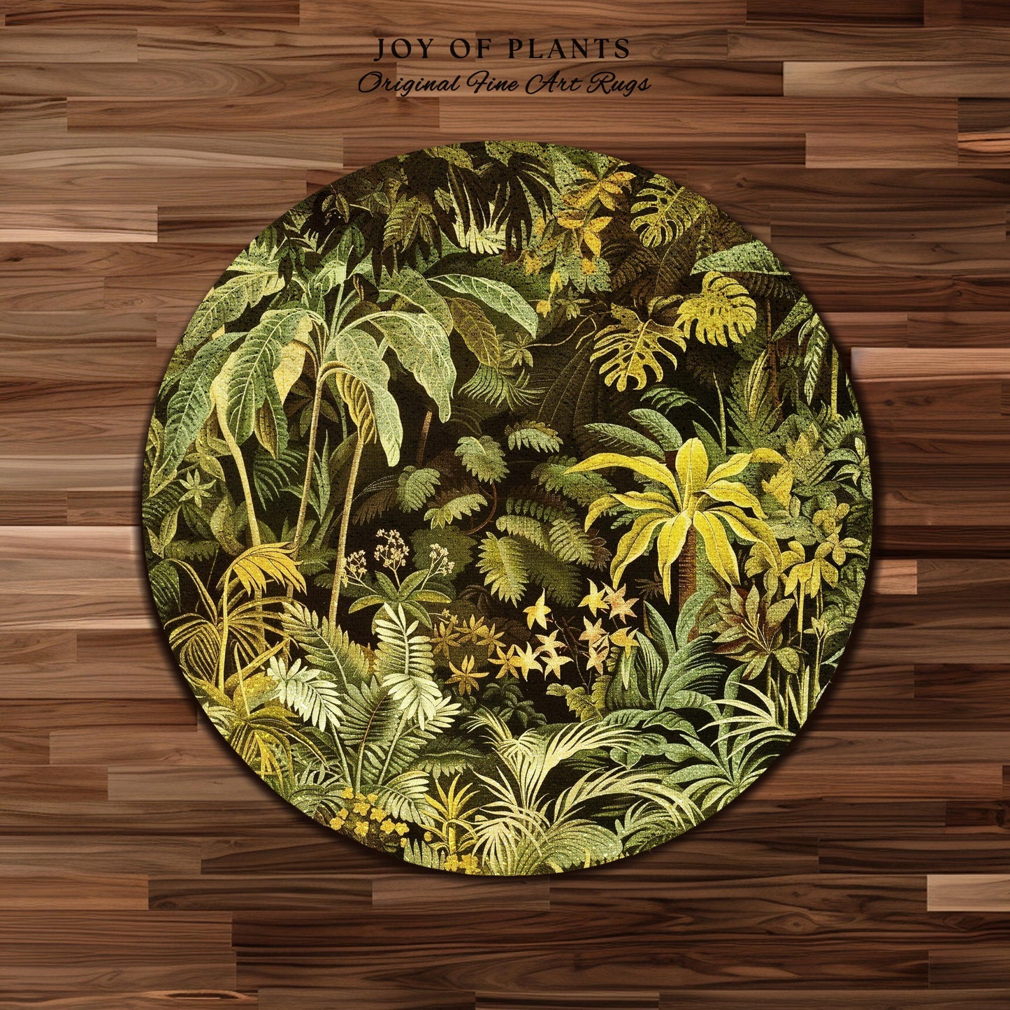 Moody Botanical Jungle Leaves Rug | Eclectic Green Maximalist Bedroom Decor Whimsigoth Vintage Botanical Nature Living Room Forest Theme |