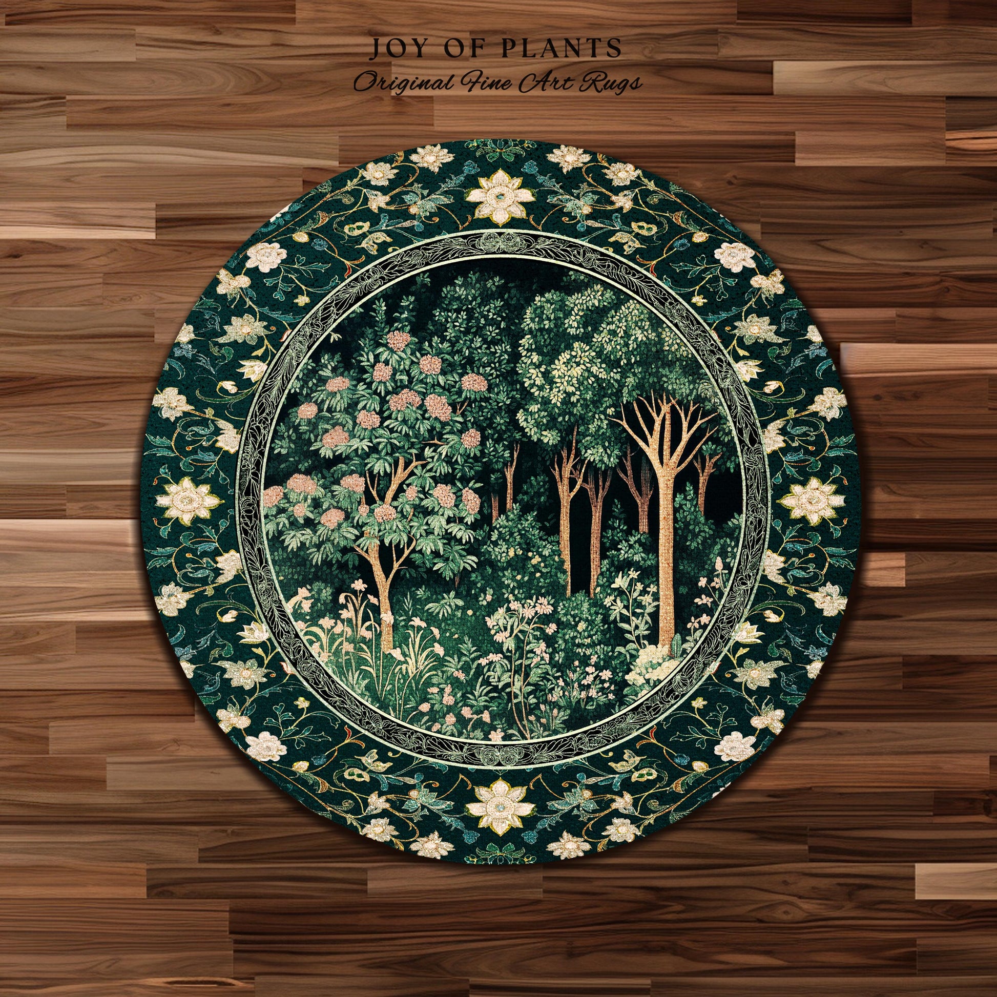 Dark Woodland Whimsical Forest Rug | Whimsigothic Folklore Inspired Room Decor Ethereal Aesthetic Area Rug Fairycore Bedroom Dark Academia |