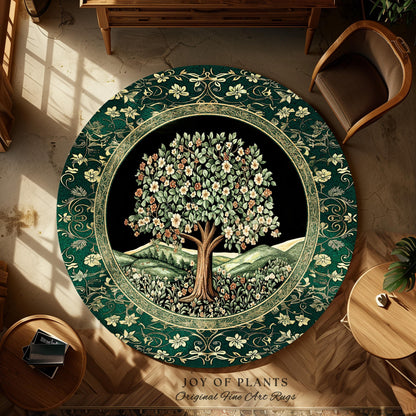 Fairytale Garden Timeless Accent Rug | Storybook Botanical Medieval Rustic Legacy Folklore Romantic Cottage Inspired Cozy Earthy Aesthetic |