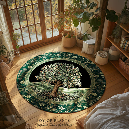 Fairytale Garden Timeless Accent Rug | Storybook Botanical Medieval Rustic Legacy Folklore Romantic Cottage Inspired Cozy Earthy Aesthetic |