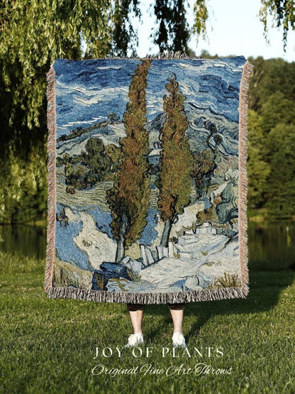 Fine Art Woven Throw Blanket | Van Gogh Tapestry | Dark Academia Tapestry Blanket | Nature Woven Blanket | Art Teacher Gift | Custom Blanket