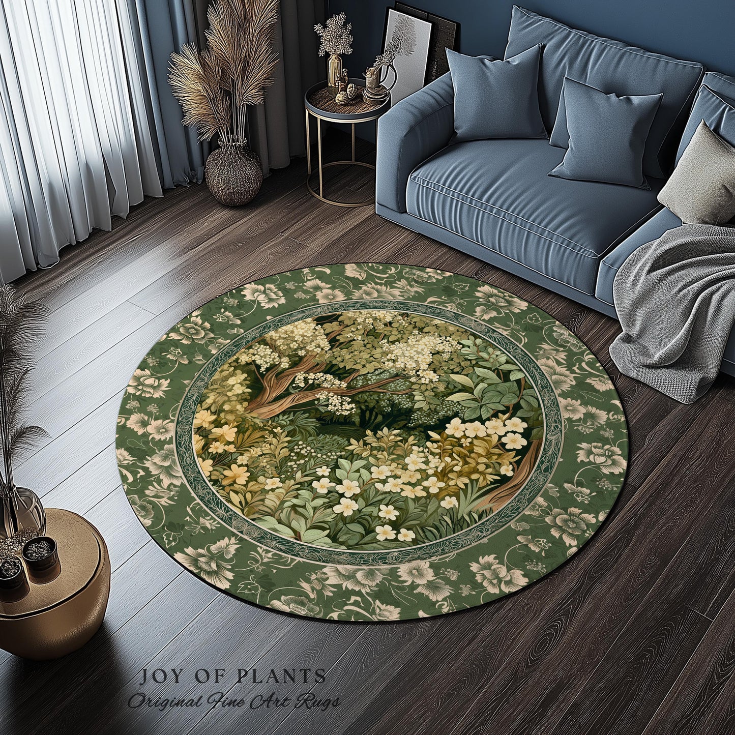 Soft Aesthetics Folklore Area Rug | Fairy Inspired Bedroom Cozy Cottagecore Room Decor Ethereal Nature Aesthetic Sage Green Indie Accent Rug