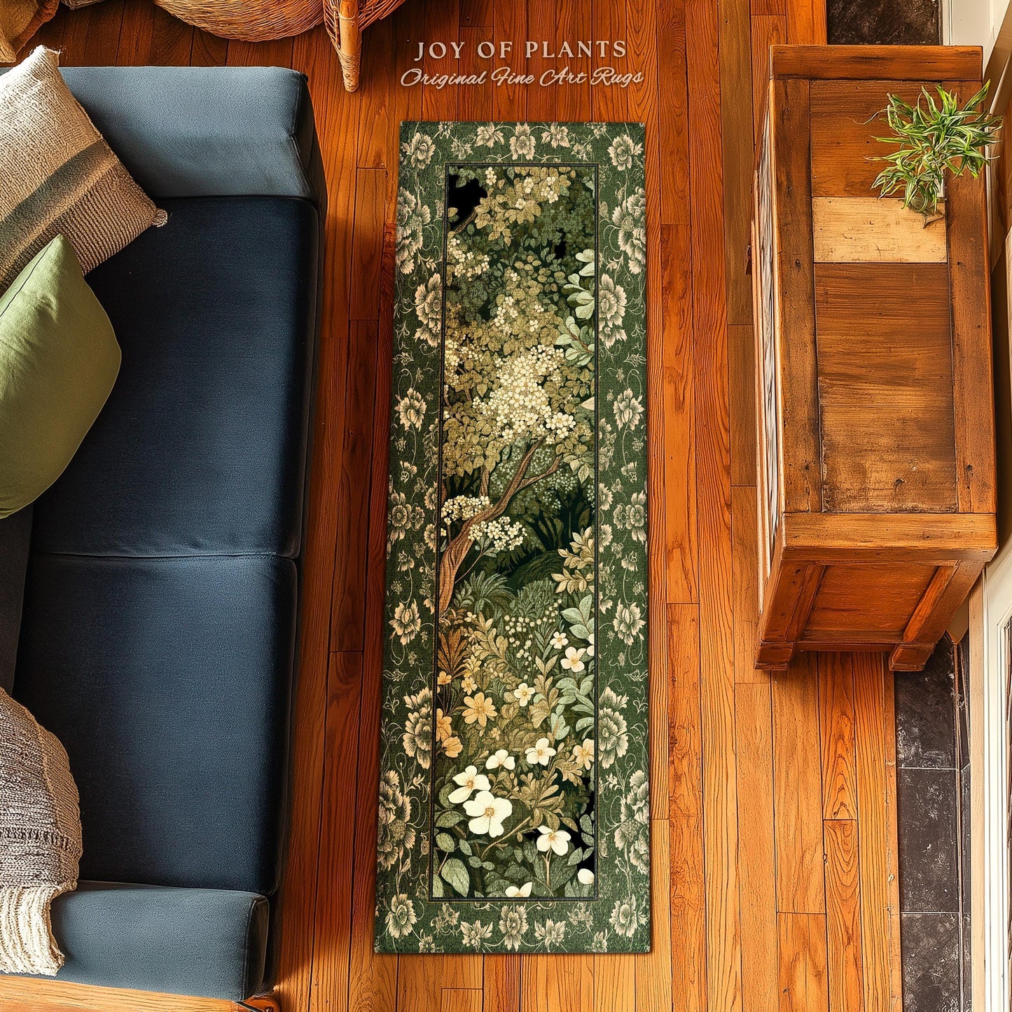 Folklore Fairy Inspired Bedroom Cozy Cottagecore Room Decor Ethereal Nature Aesthetic Sage Green Indie Accent Rug | Soft Aesthetics Area Rug