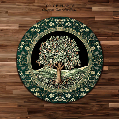 Fairytale Garden Timeless Accent Rug | Storybook Botanical Medieval Rustic Legacy Folklore Romantic Cottage Inspired Cozy Earthy Aesthetic |